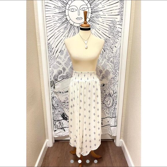 Women's Wide Leg Flowy Boho Pants Trousers - Picture 2 of 4